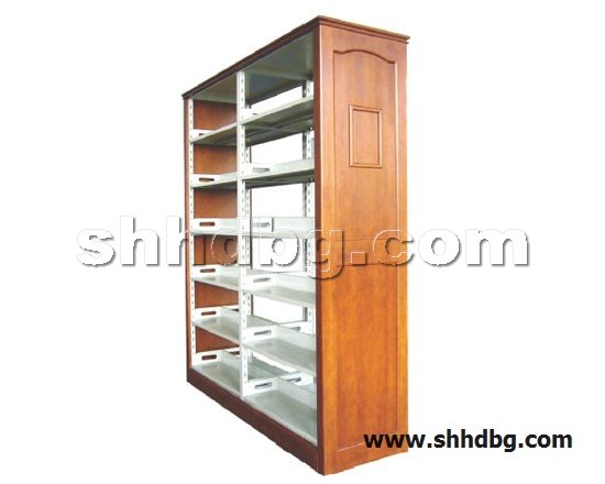 点击查看商品:高档六层双面双柱钢木书架